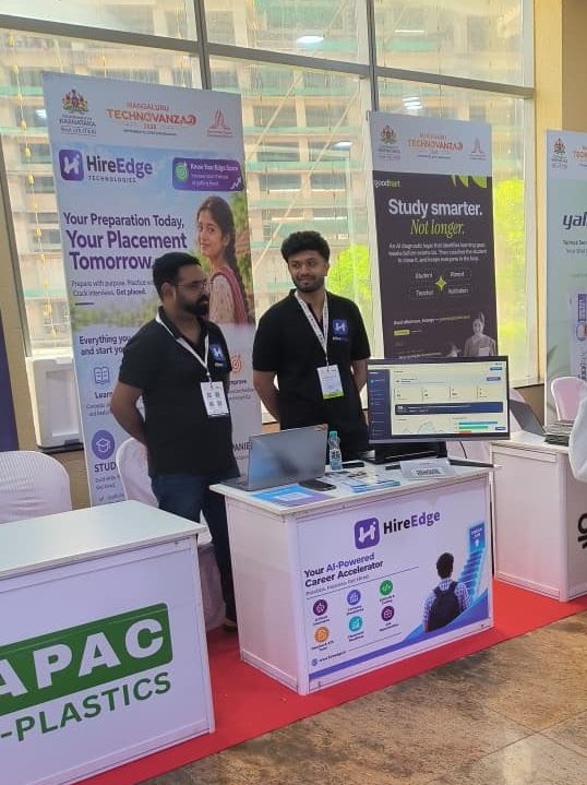 The HireEdge stand at Mangaluru Technovanza 2026